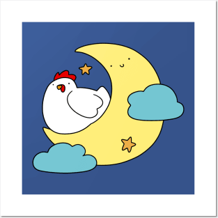 Moon Chicken Posters and Art